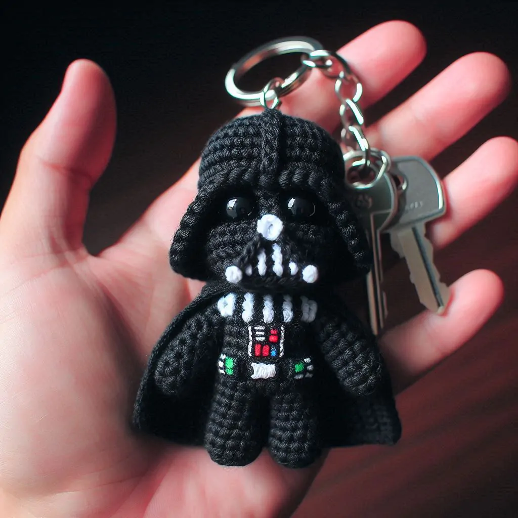 Crochet Darth Vader Keychain