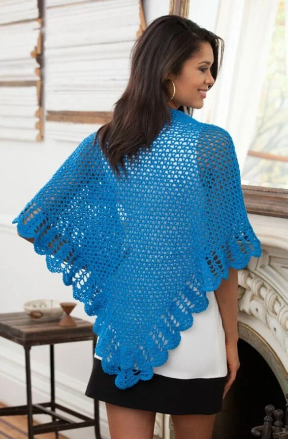 Shawl In Aunt Lydias Fashion Free Pattern