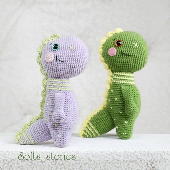 Cute Crochet Dinosaur - Free Pattern - Crafts Ideas