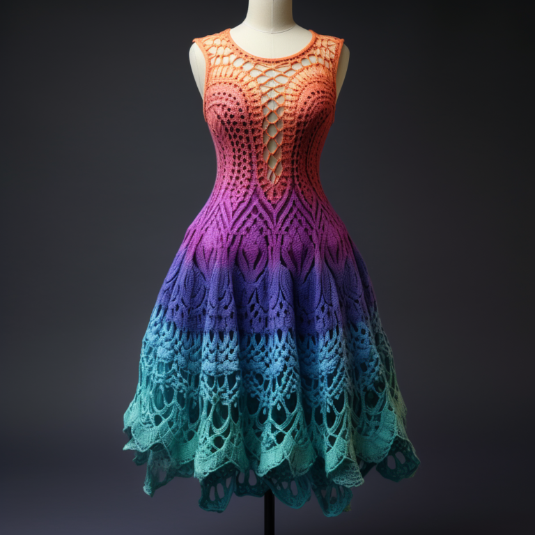 20 Crochet Gradient Dress Ideas - Crafts Ideas