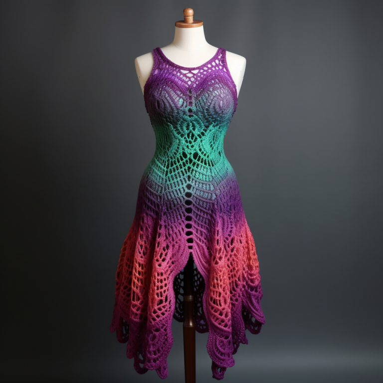 20 Crochet Gradient Dress Ideas - Crafts Ideas