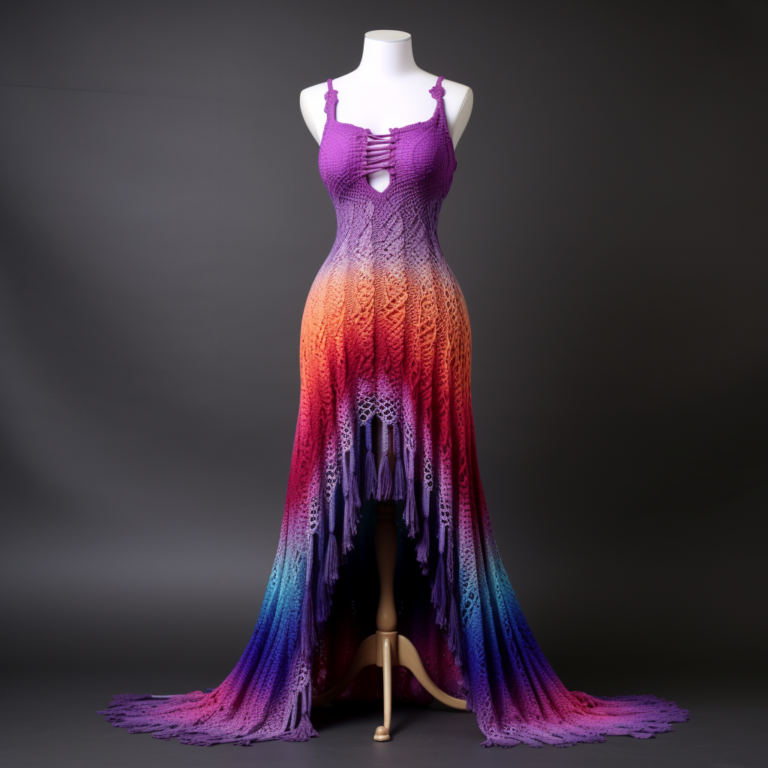 Gradient Patchwork Romantic Dress