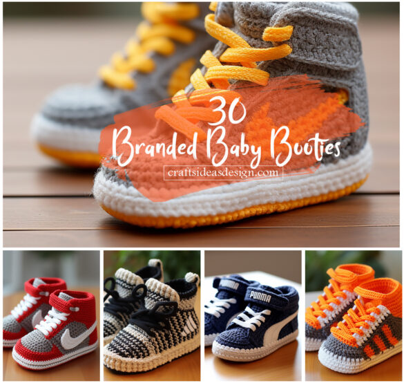 Crocheted Baby Booties by Famous Brands: Nike, Adidas, and Puma - Crafts  Ideas