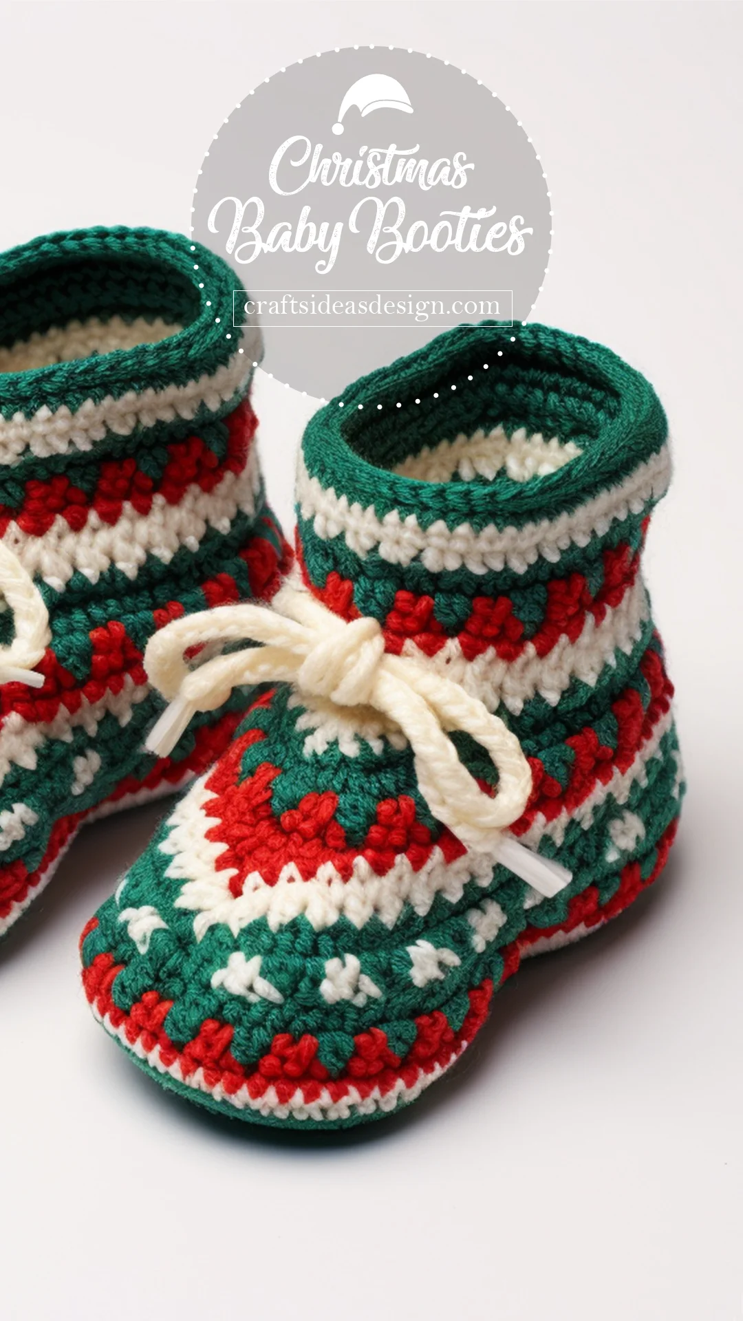 Ideas Crochet Baby Bootie Christmas