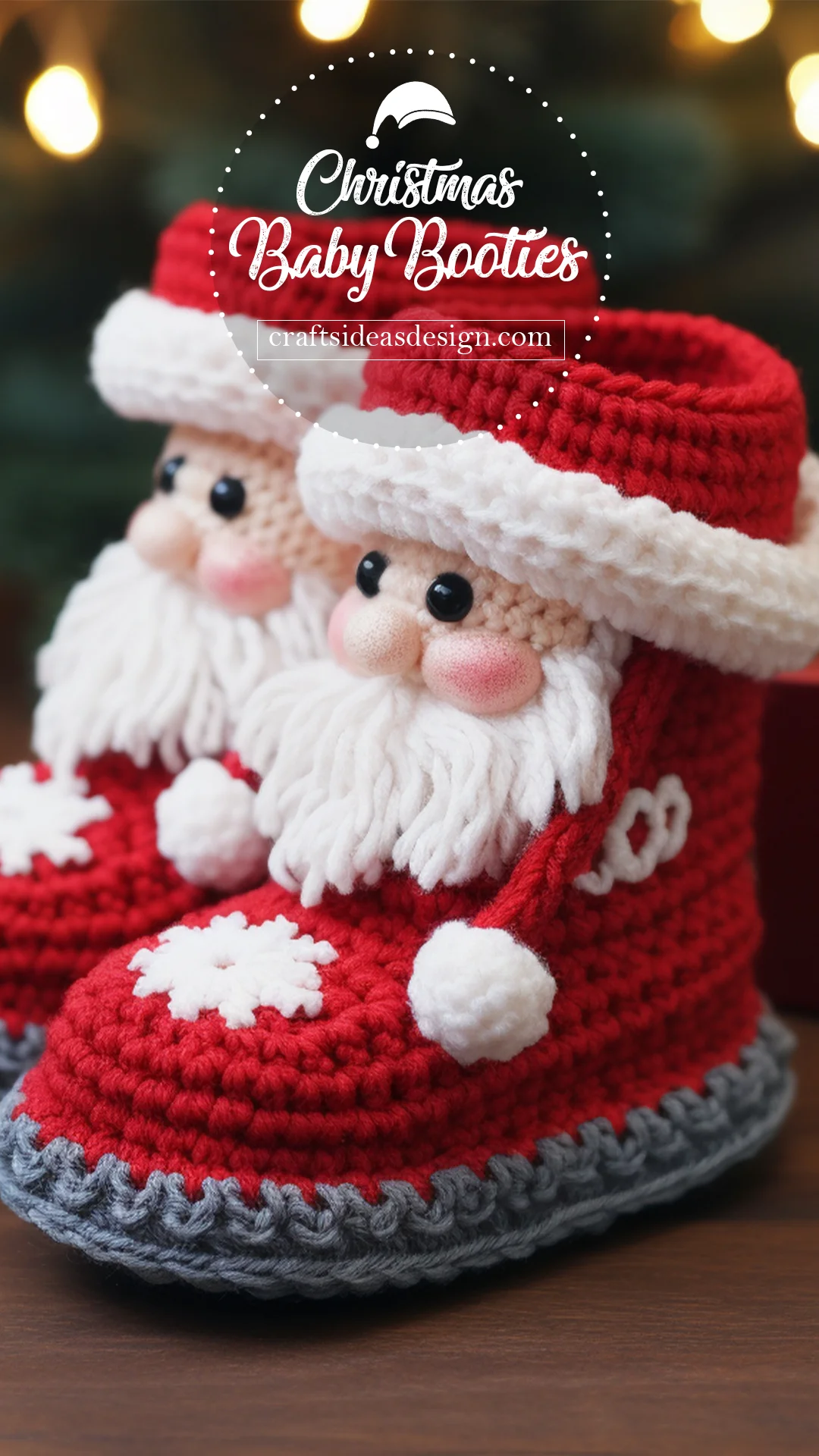 Santa Claus Baby Bootie Crochet