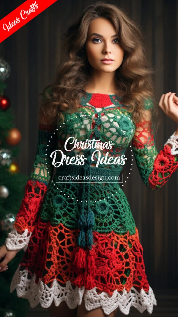 20 crochet dresses Christmas