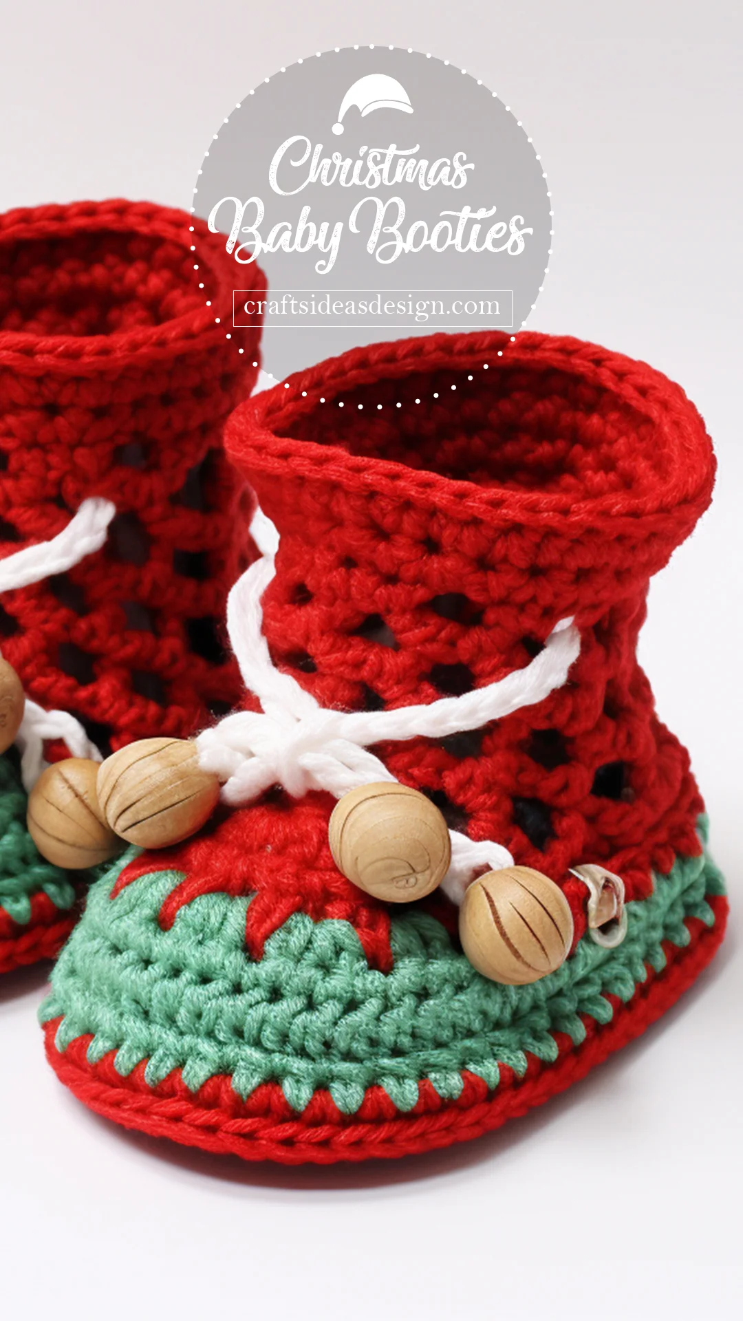 Cute Baby Booties Christmas