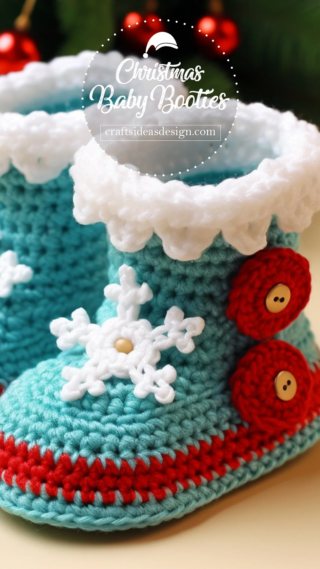Snowflake Baby Bootie Crochet2