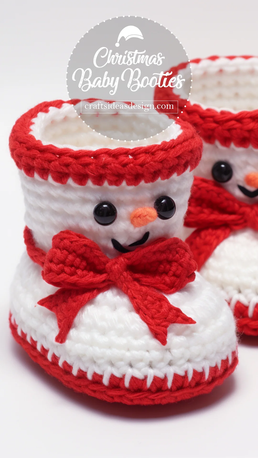 Snowman Baby Bootie Crochet Christmas 2