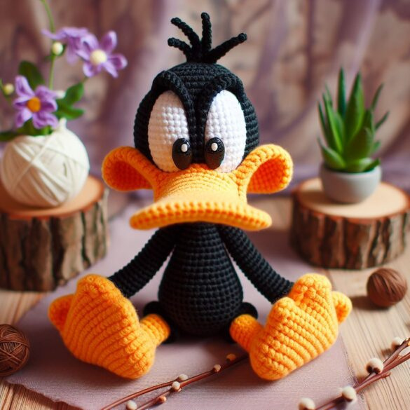 Daffy Duck Amigurumi Free Pattern