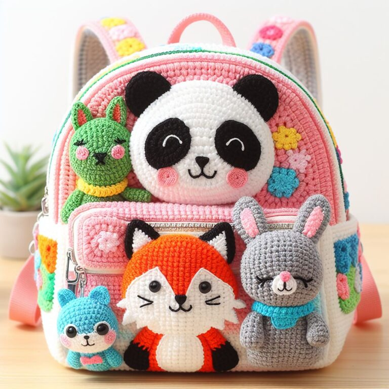 Adorable Crochet Animal Backpack