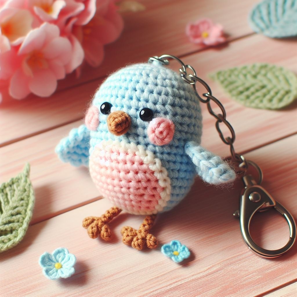 Adorable Crochet Bird Keychain A Perfect Spring Accessory