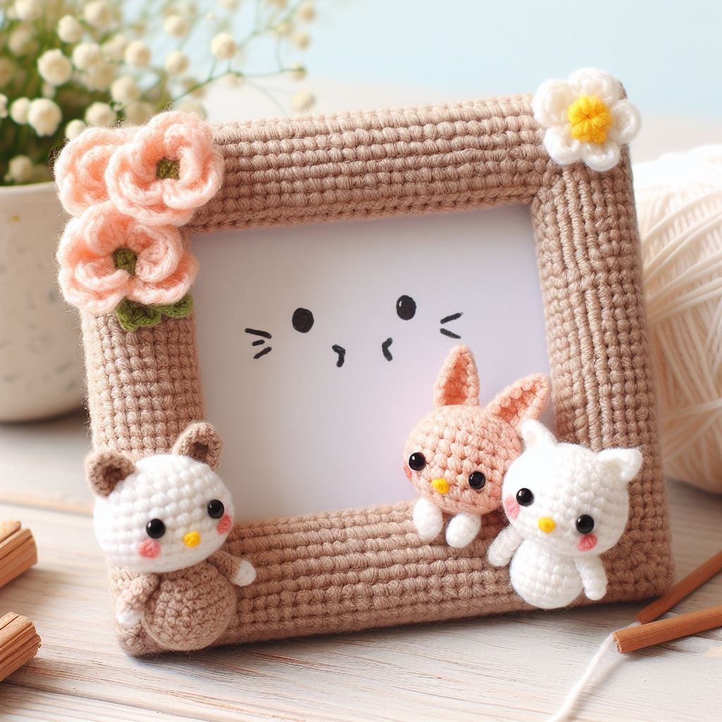 Adorable Crochet Picture Frame