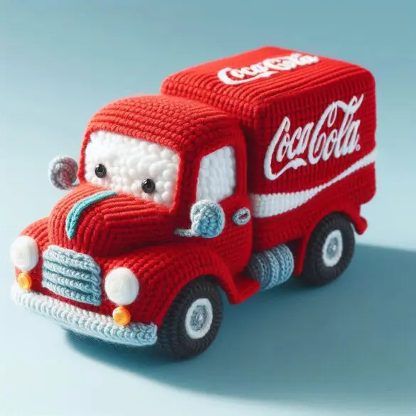 Crochet Coca Cola Truck Pin