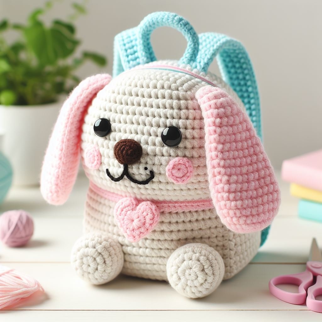 Crochet Pattern for a Cute Dog Backpack