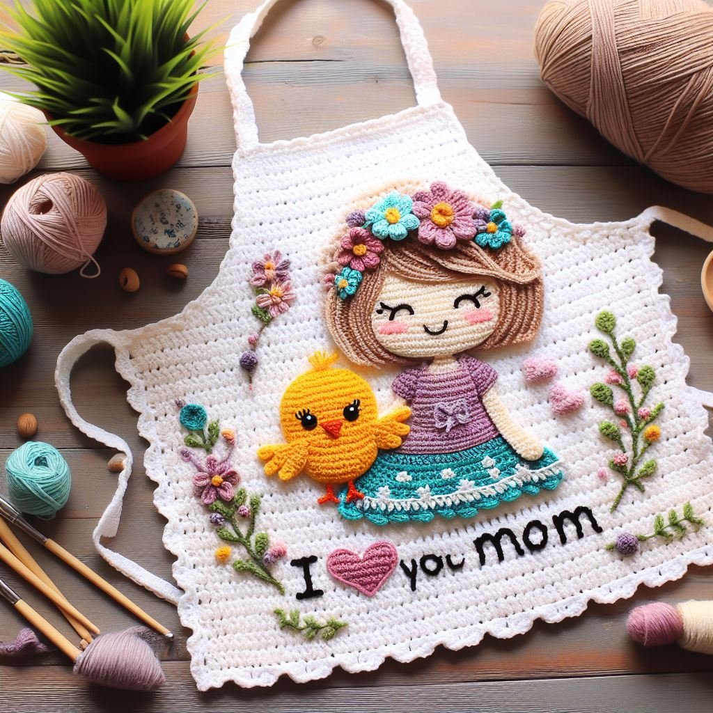 Crocheted Amigurumi Apron for Mother’s Day - Crafts Ideas