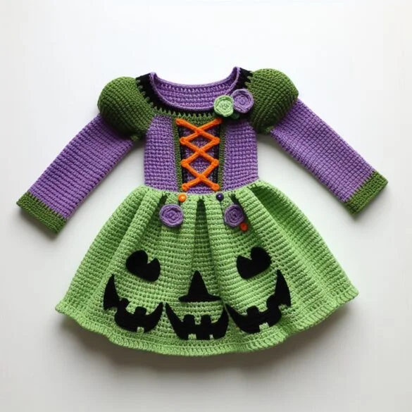 Whimsical Crochet Halloween Dress