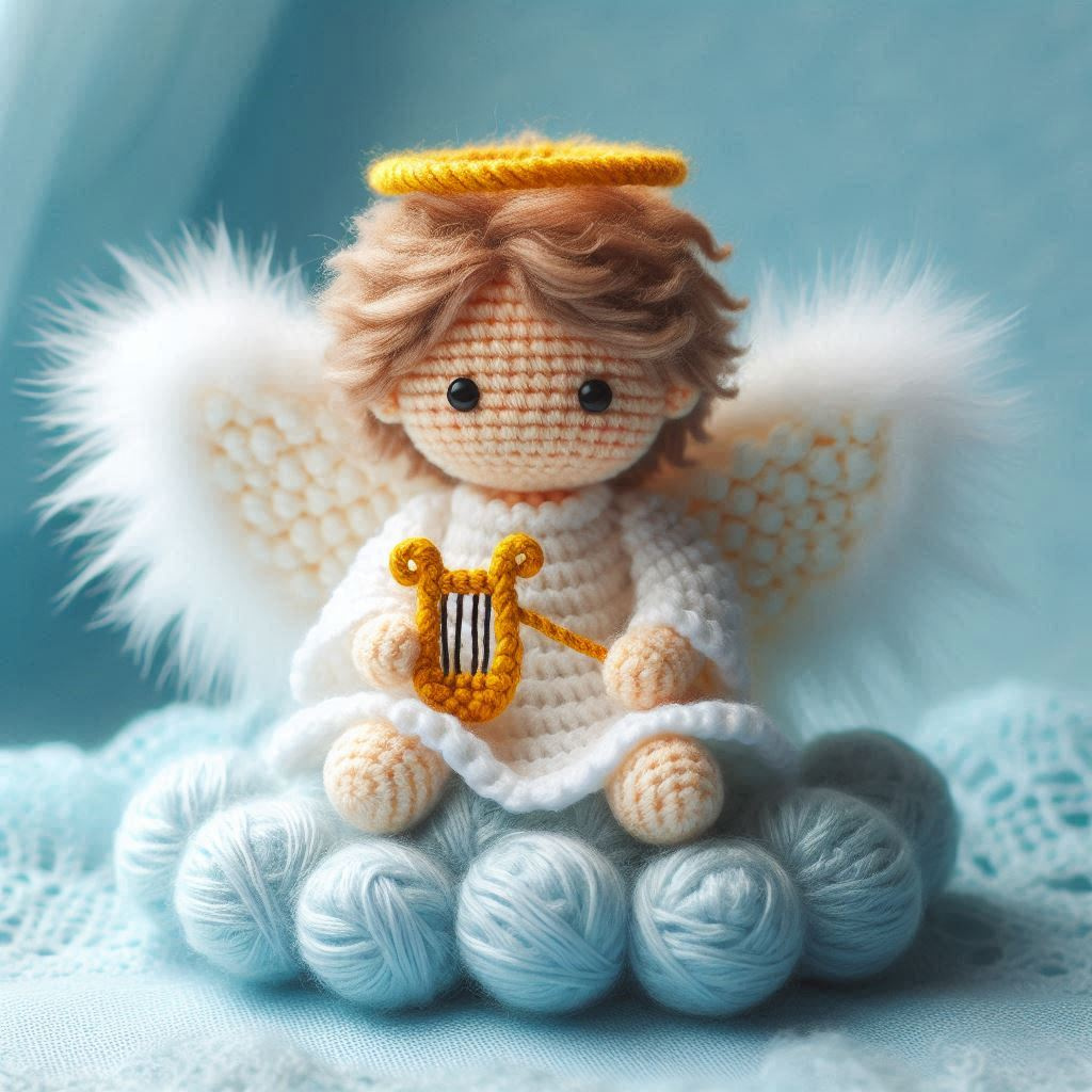 Adorable Crocheted Angel Amigurumi