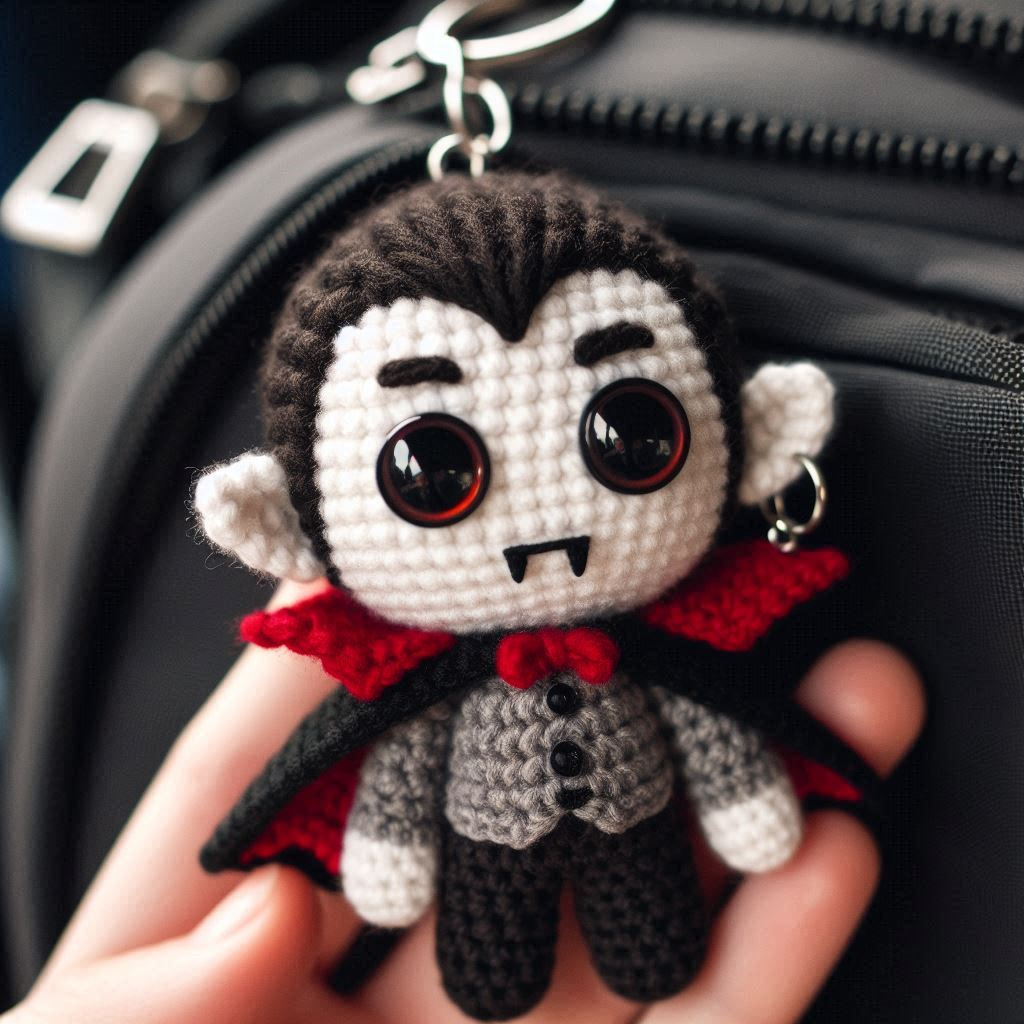 Amigurumi Vampire Keychain Crochet Doll