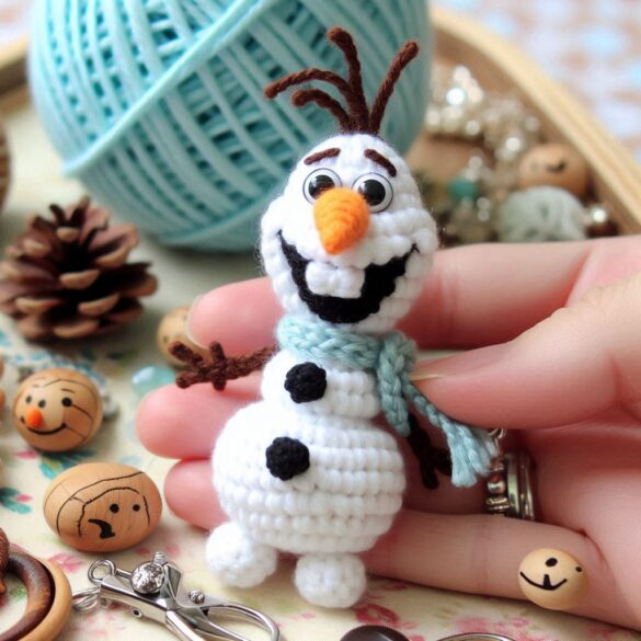 Crochet Olaf Keychain Pattern Crafts Ideas