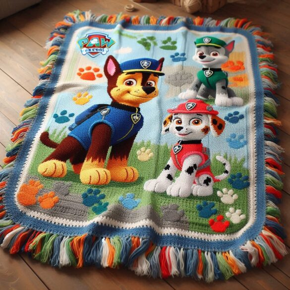 Paw Patrol Crocheted Blanket