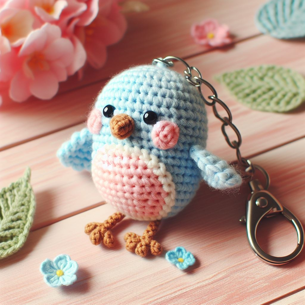 Cute Crochet Bird Keychain Pattern