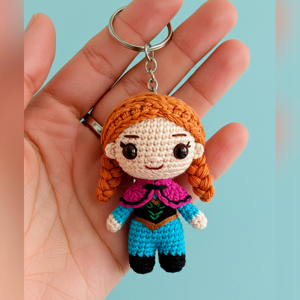 Anna Keychain Crochet PDF + 50 Patterns Gift