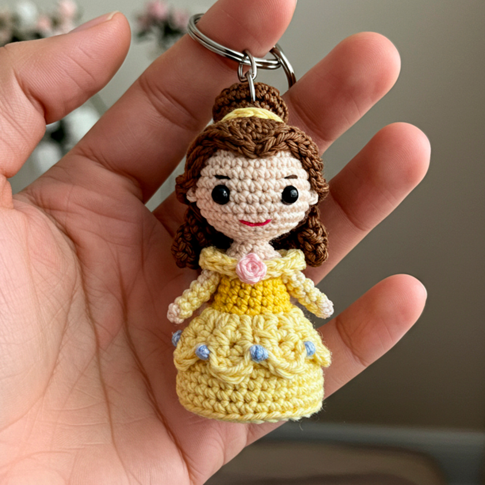 Belle Keychain Crochet PDF + 50 Patterns Gift