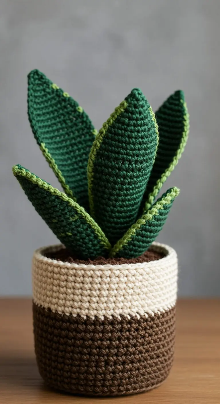 Snake Plant Crocheted2