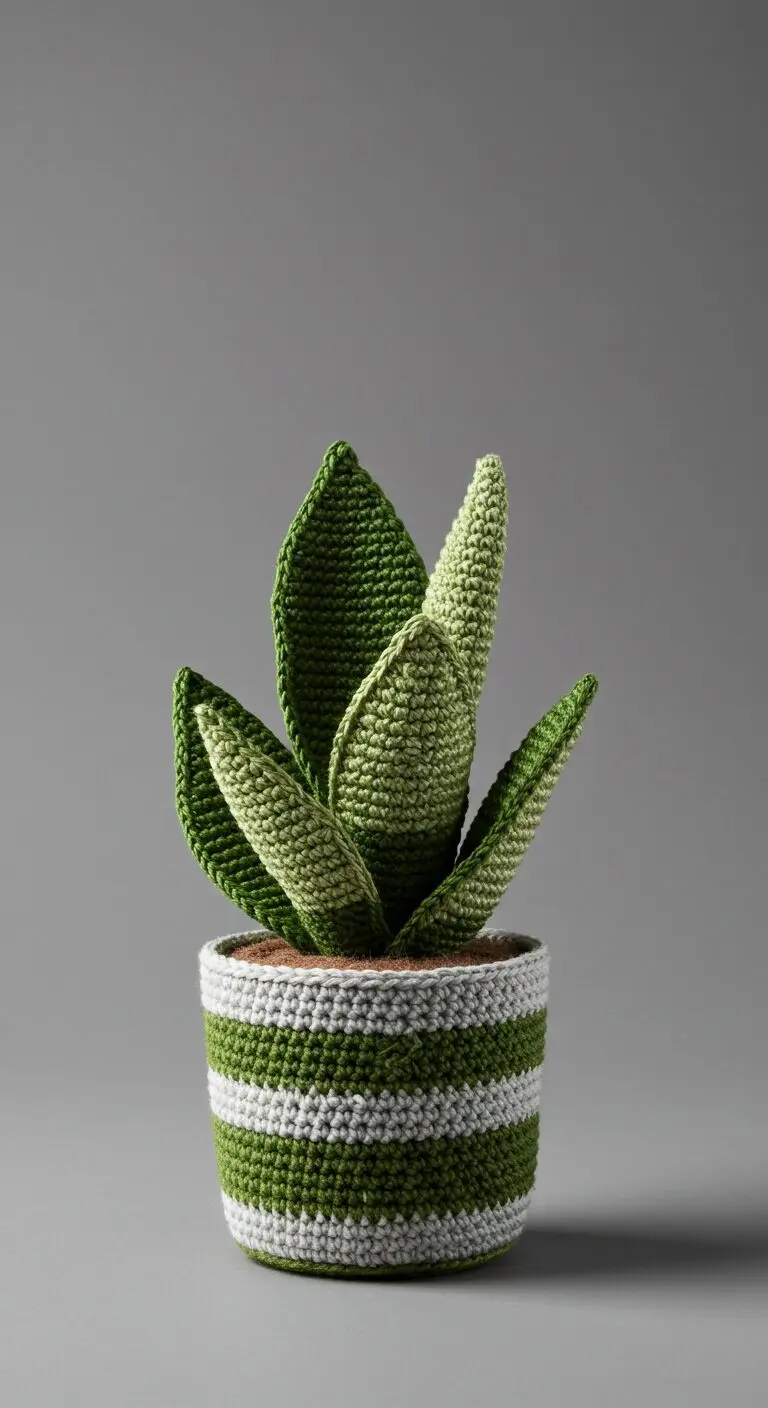Snake Plant Crocheted55