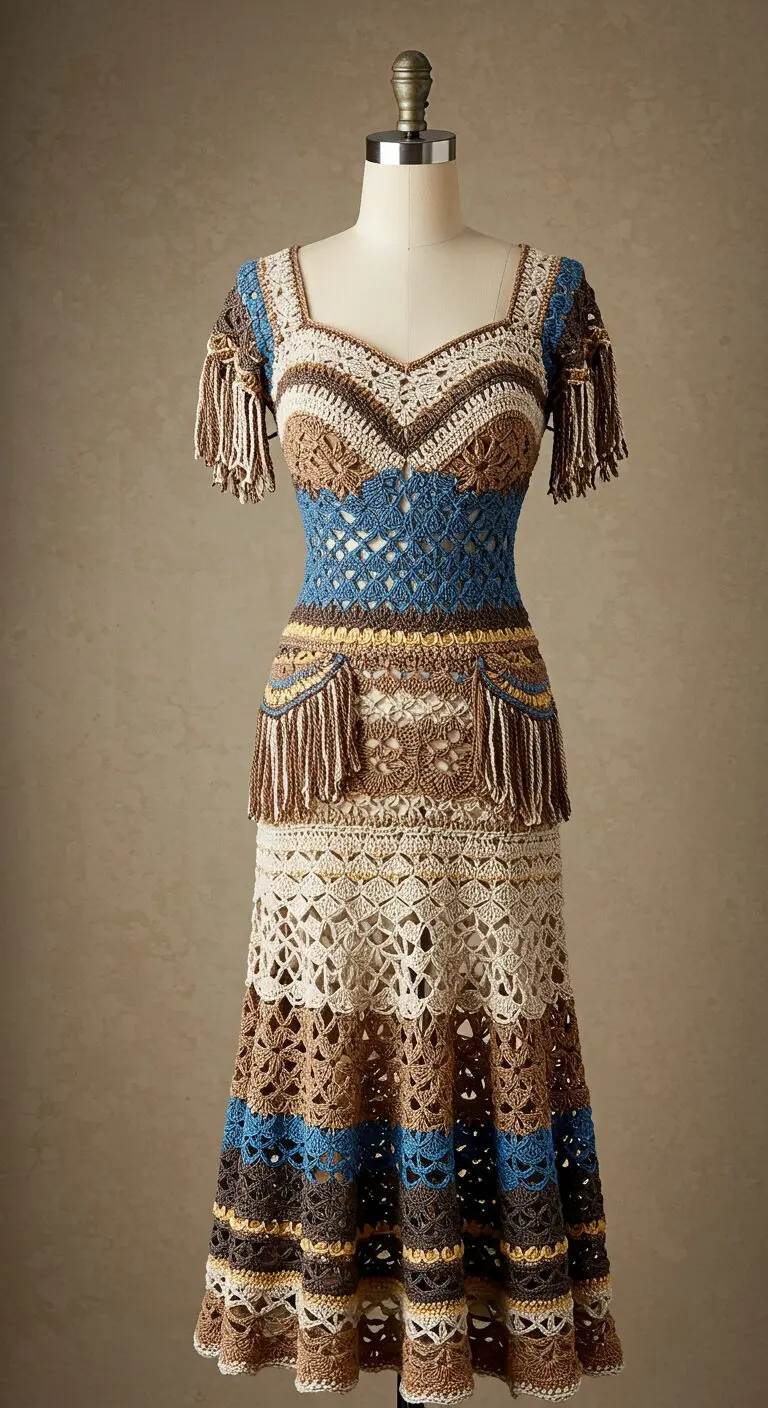 western crochet dress Wish You Were Here Crochet Maxi Dress