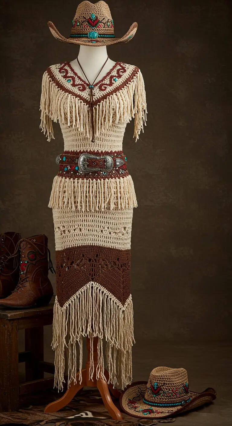 western crochet dress Crochet Dress Pattern