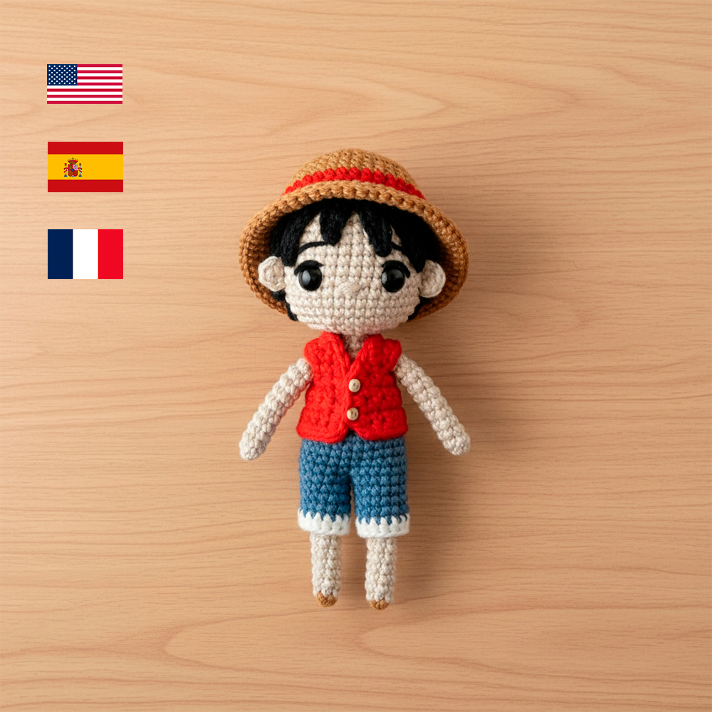Luffy Amigurumi PDF + 130 Patterns Gift