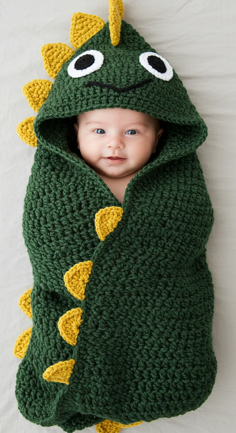 Dinosaur Crochet Blanket