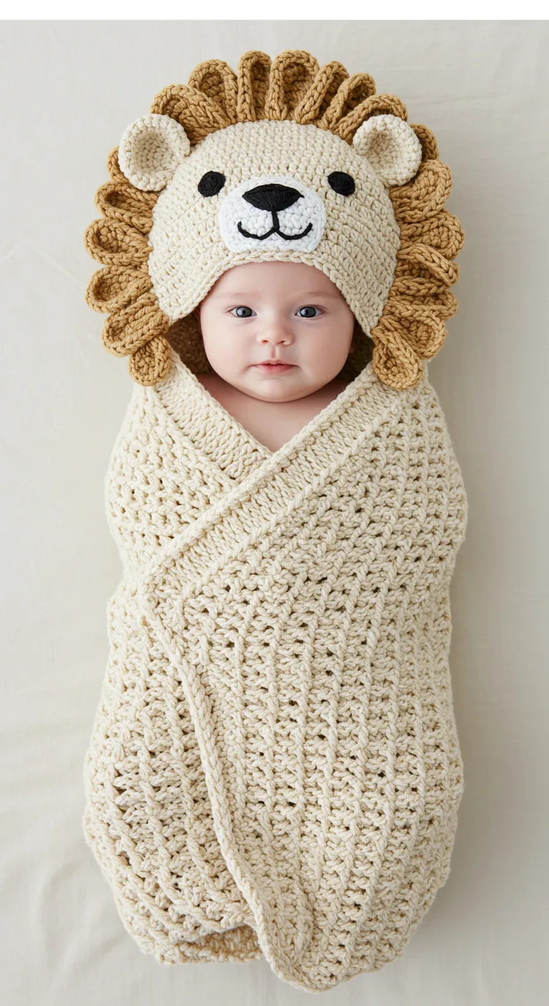 Lion Crochet Blanket