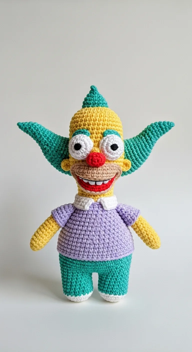 Amigurumi Krusty The Clown