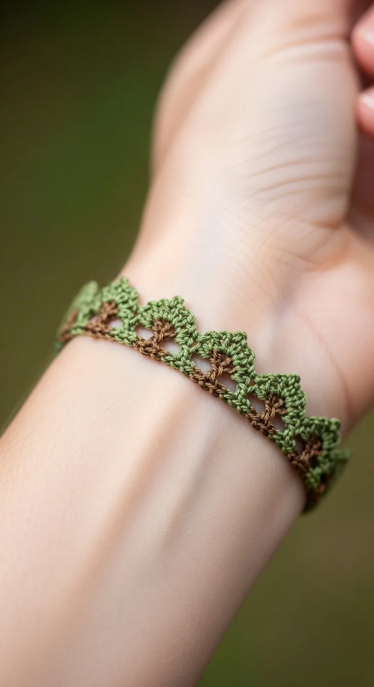 Woodland Whispers Crochet Bracelet