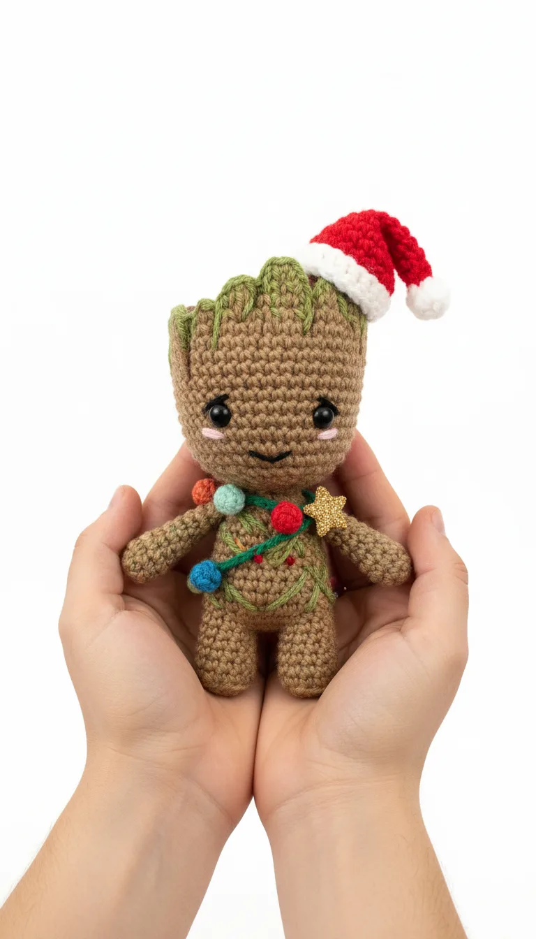 Get Rooted In Holiday Cheer Adorable Christmas Groot Amigurumi Free Crochet Pattern