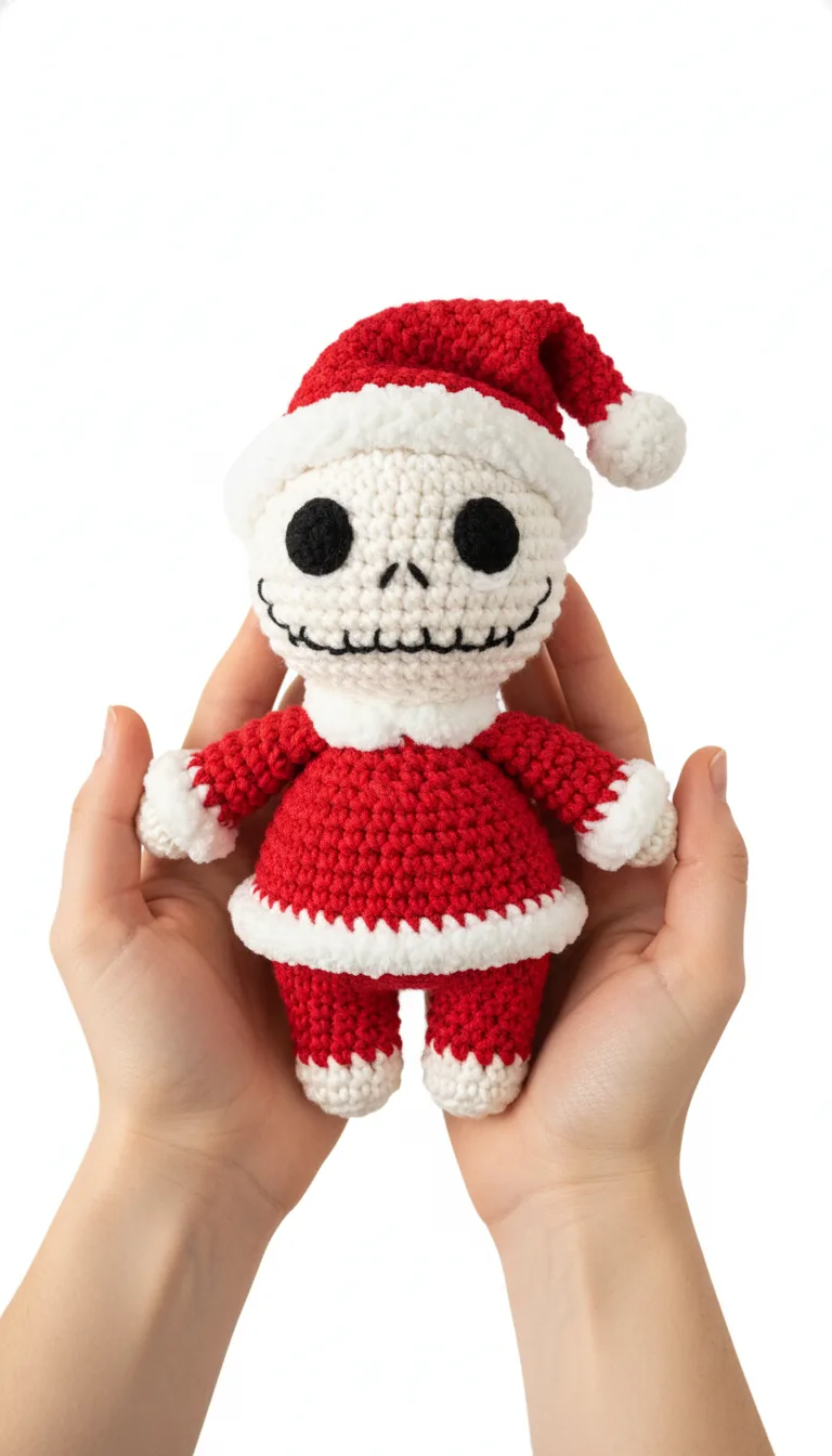 Crochet Your Own Spooky Sweet Jack Skellington Santa Amigurumi