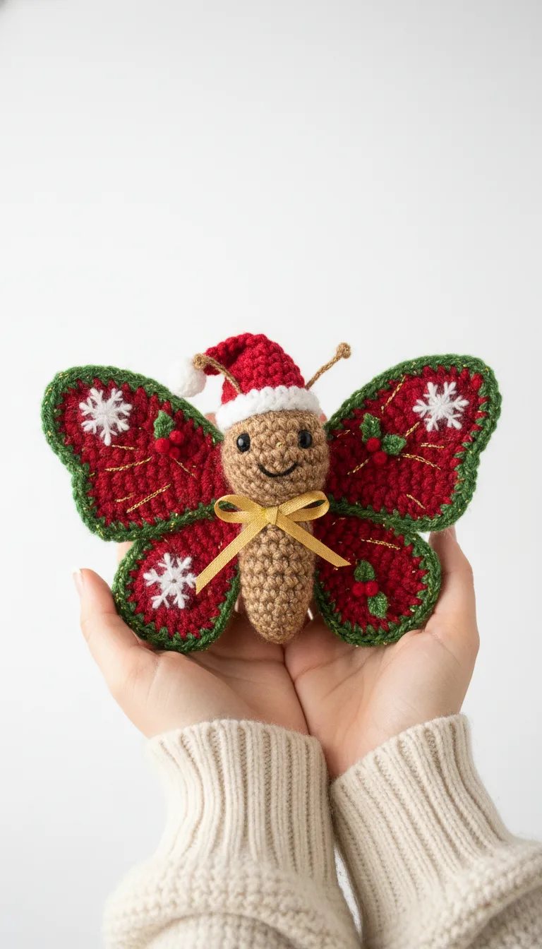 Christmas Crochet Butterfly Amigurumi A Free Pattern For Festive Decor