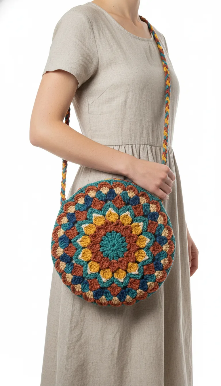 Boho Chic Mandala Crochet Crossbody Bag Free Pattern Style Guide 2