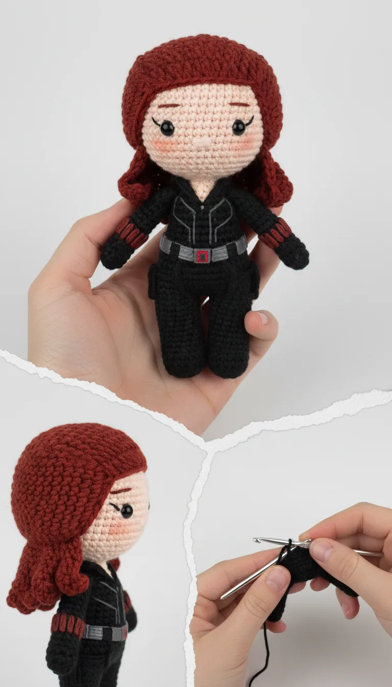 Crochet Black Widow Amigurumi Pattern Craft Your Own Avenger Doll