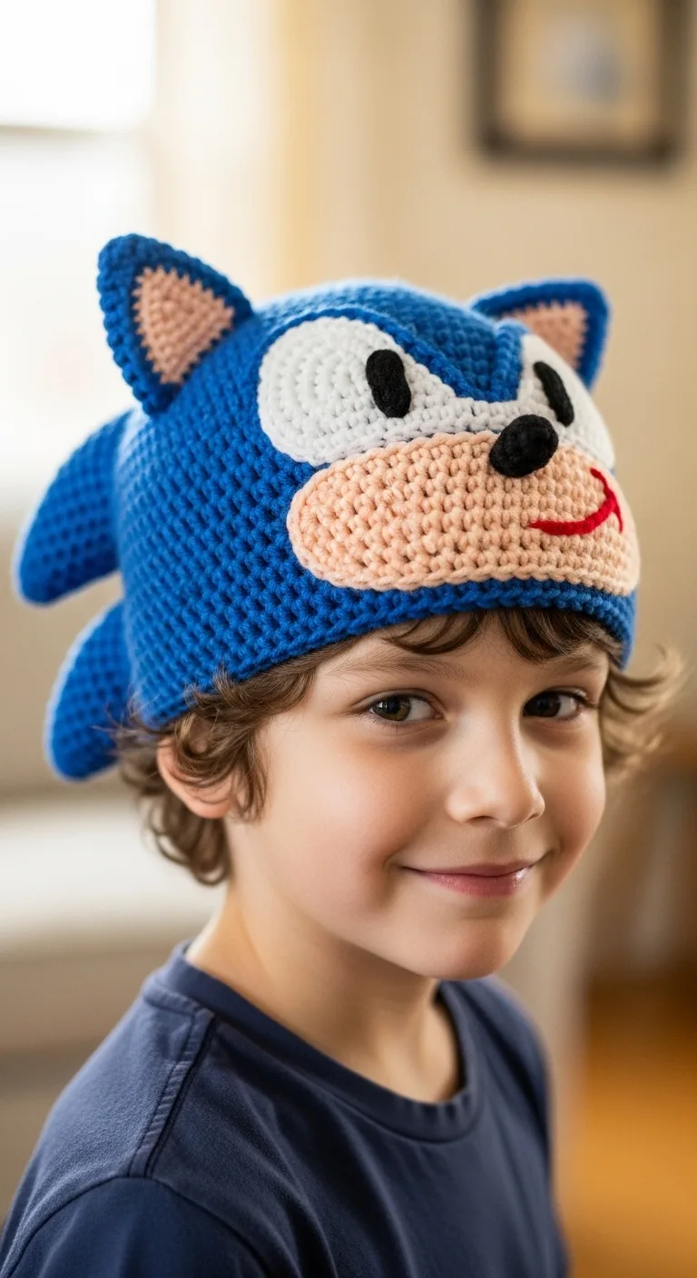 Zoom Into Fun With This Free Crochet Sonic Hat Pattern