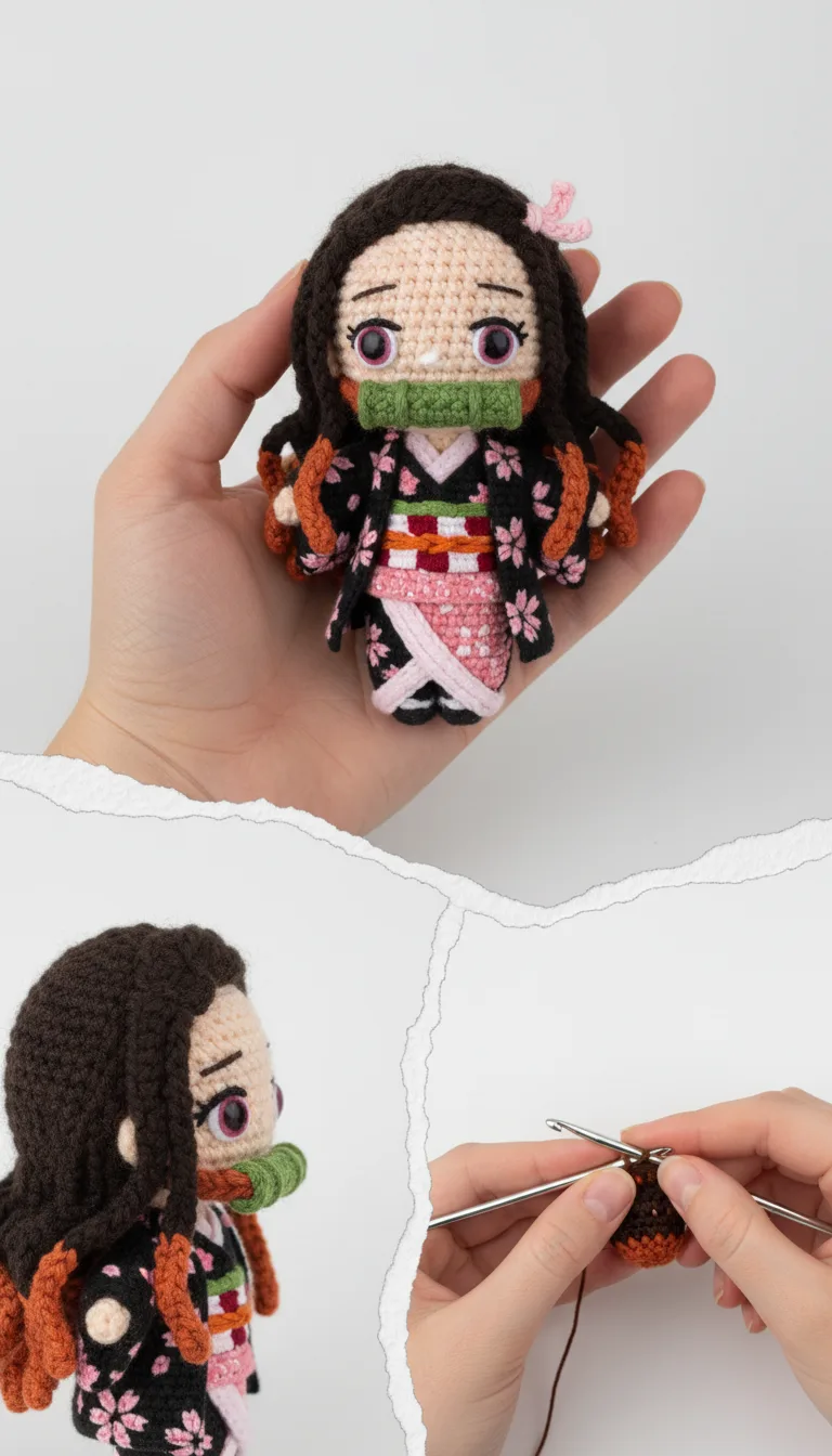 Adorable Nezuko Kamado Amigurumi Pattern Crochet Your Own Demon Slayer Doll