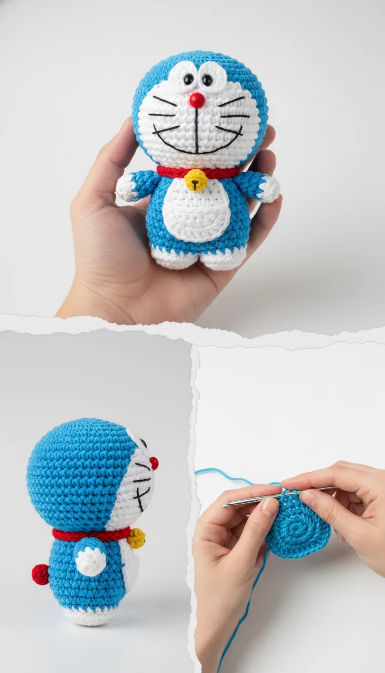 Crochet Doraemon Amigurumi Pattern Craft Your Own Iconic Robotic Cat