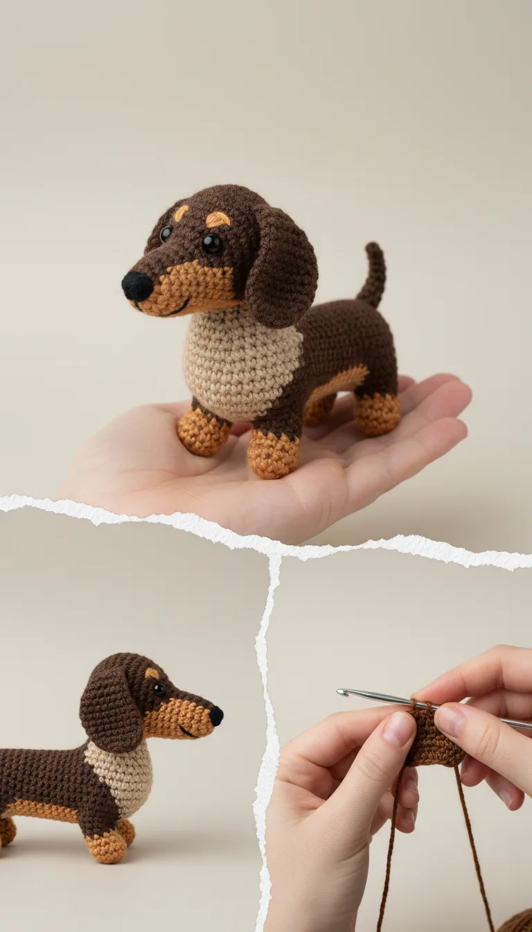 Adorable Amigurumi Dachshund Dog Pattern Crochet Your Own Wiener Dog