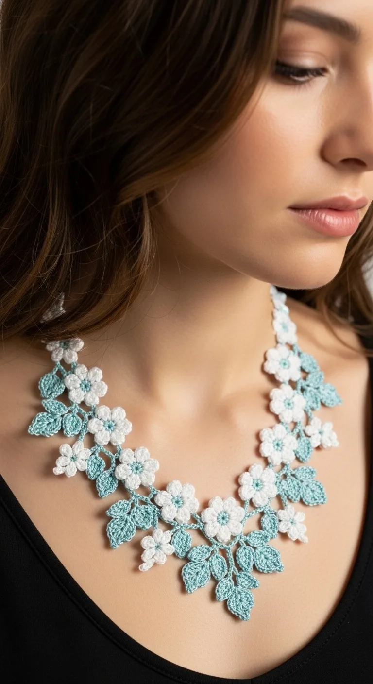 Delicate Blossom Crochet Necklace Pattern Craft Your Own Floral Statement Piece