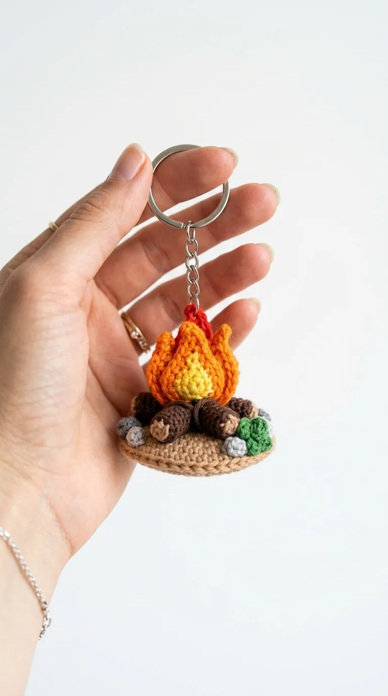 Crochet Campfire Keychain Pattern Your Cozy Amigurumi Adventure