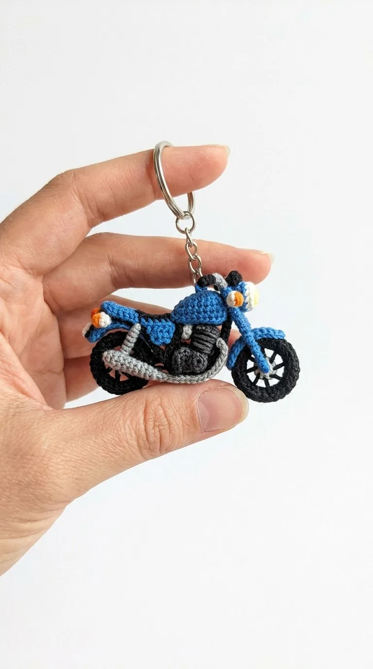 Vroom Vroom Crochet Your Own Amigurumi Motorcycle Keychain Pattern