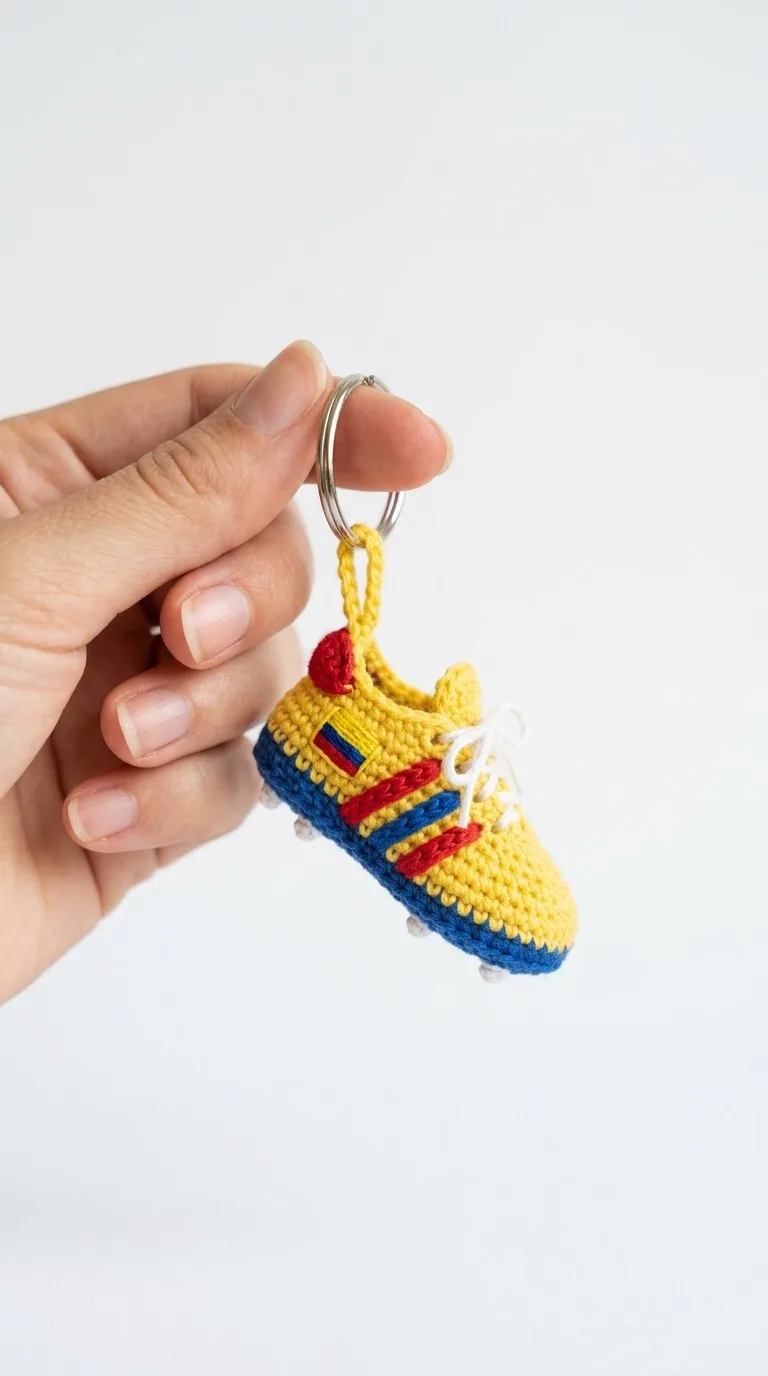 Score Big With This Crochet Soccer Shoe Keychain Pattern